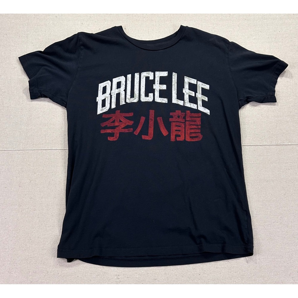 Roots of Fight Bruce Lee Bloodlines T-Shirt Mens Large Black Graphic Tee USA